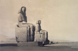 Statues à Thèbes, Égypte, c1845 - David Roberts