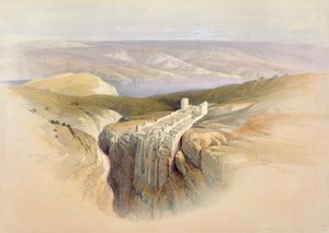 La Mer Morte en direction de Moab, 4 avril 1839, planche 50 du Volume II de 