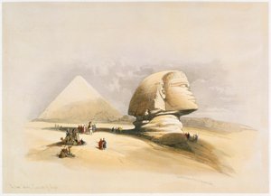 Le Grand Sphinx et les Pyramides de Gizeh, 19ème siècle