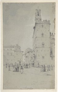Le Palazzo dei Priori, Volterra - David Roberts