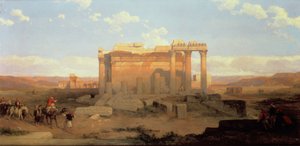 Les ruines du petit temple à Baalbeck - David Roberts