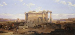Les ruines du plus petit temple de Baalbeck - David Roberts