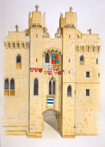Porte du Château de Hylton, Sunderland, Tyne and Wear, 15e siècle vers 2005 - David Simon