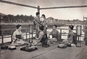 Un repas japonais, vers 1903 - David Stevenson and Co
