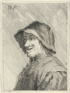 Paysans avec chapeau regardant à gauche - David Teniers (II)
