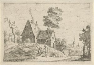 Paysage avec une maison