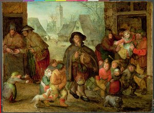 Le joueur de vielle aveugle - David Vinckboons