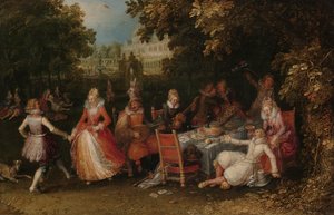 La fête au jardin, vers 1610 - David Vinckeboons