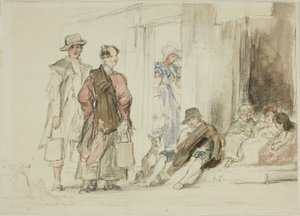 Figures près de la porte - David Wilkie
