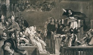 John Knox prêchant devant les Seigneurs de la Congrégation, 10 juin 1559, c1827, 1912 - David Wilkie