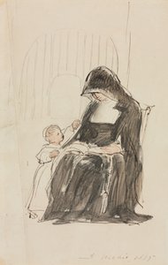 Nonne lisant à un enfant - David Wilkie