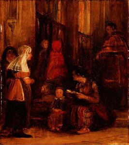 Sept figures dans une église - David Wilkie