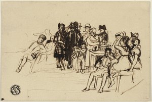 Étude pour le groupe de droite