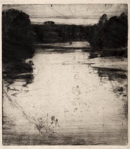 Lueur du soir sur le Findhorn - David Young Cameron