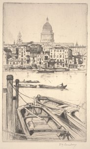 Saint-Paul depuis la Tamise (à Bankside)
