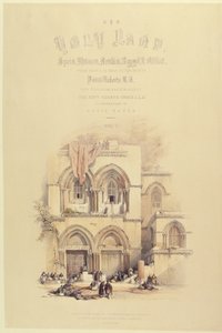 Page de titre du volume I de La Terre Sainte, gravée par Louis Haghe (1806-85) publiée à Londres, 1842 - David after Roberts
