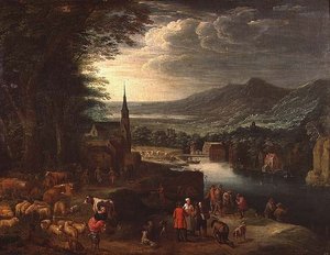 Un vaste paysage de montagne - David Teniers the Younger