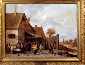 La foire. Peinture par David Teniers II le jeune (1610-1690) 17ème siècle Montpellier, Musée Fabre - David Teniers the Younger