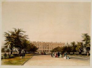 Façade est et grand jardin de la fontaine, Hampton Court - David the younger Cox