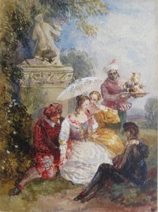 Invités élégants à une fête costumée dans une maison de campagne