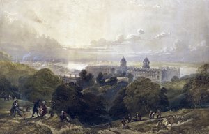 Vue de Greenwich (Angleterre), un soir d