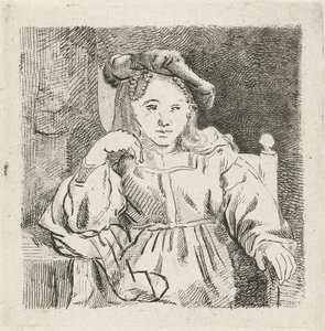 Fille assise
