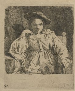 Fille assise