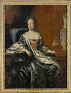 Portrait de Edwige Eleonore de Holstein Gottorp, reine de Suede et de Finlande - David von Krafft