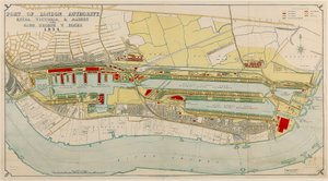 Royal Victoria et Albert et King George V Docks 1934, vers 1934 (impression) - Day & Son Vincent Brooks