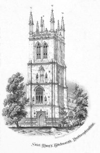 Saint Marys, Titchmarsh, Northamptonshire, vers 1850