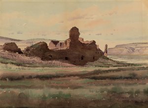 Ruine de Pueblo Bonito, Chaco Canyon, Nouveau Mexique