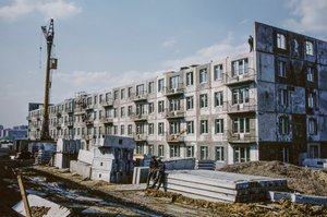 URSS, Bratsk, Irkutsk, Construction de nouveaux appartements pour les travailleurs