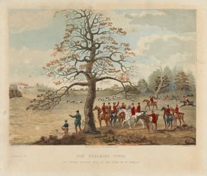 [Chasse au Renard] ensemble de quatre : (2) Renard Sortant de sa Cachette / À Upper Gatton, Siège du Duc de St. Alban