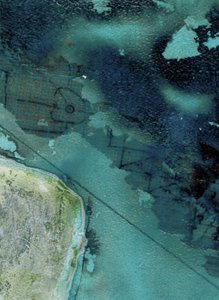 Vue aérienne des ruines submergées - Deb Chaney