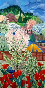 Printemps des oiseaux bleus, 2012 (acrylique sur toile)