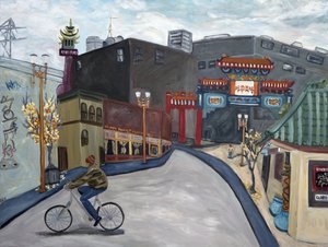 Chinatown Portland, 2018 (acrylique sur toile)