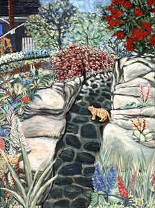 Chemin pavé, 2019 (acrylique sur toile)