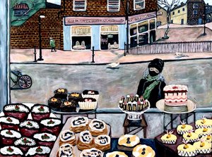 Covid Streets, 2021, acrylique sur toile