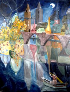 Lutter contre le courant, 2020 (acrylique sur toile)