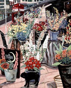 Flower Lady, 2020 (acrylique /médium sur toile)