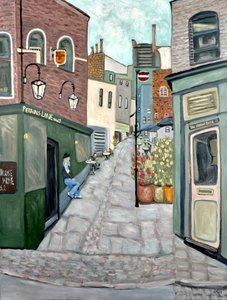 Pub hanté de Hampstead, 2018 (acrylique sur toile)