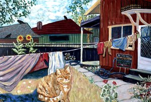 Dans cette maison, 2022 (acrylique sur toile)