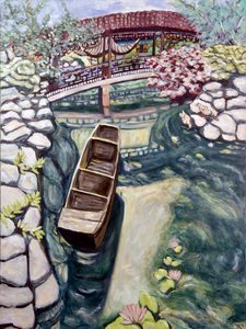 Lansu Canoe, 2018 (acrylique sur toile)
