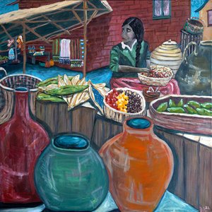 Mercado, 2023 (acrylique sur toile)