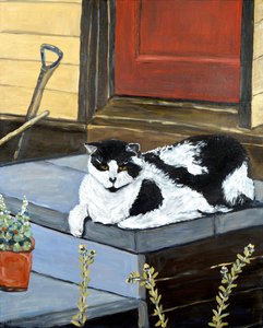 Le chat du voisin, 2020 (acrylique sur toile)