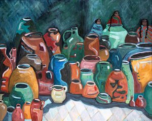 Pots, 2023 (acrylique sur toile)