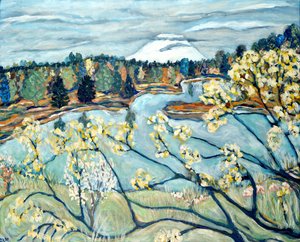 Vue de St. Helens, 2020 (acrylique sur toile)
