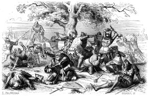 Trente chevaliers français combattent les Anglais, Bretagne, France, 1351 1882-1884