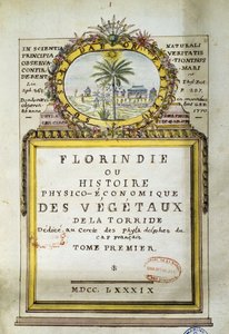 Frontispice de Florindie ou Histoire physico-économique des végétaux de la Torride - Delahaye Delahaye