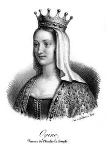 Edgifu de Wessex, épouse de Charles III Le Simple de France, 19ème siècle - Delpech